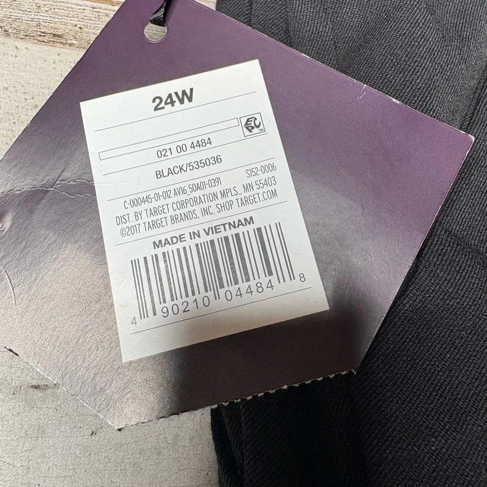 AVA & VIV Women's Crop Mid Rise Capris Dress Pants Size 24W - Picture 2 of 13